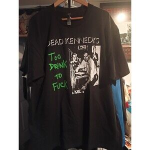 Dead Kennedys Shirt Mens Black Too Drunk To F*ck Band Music Short Sleeve MEDIUM